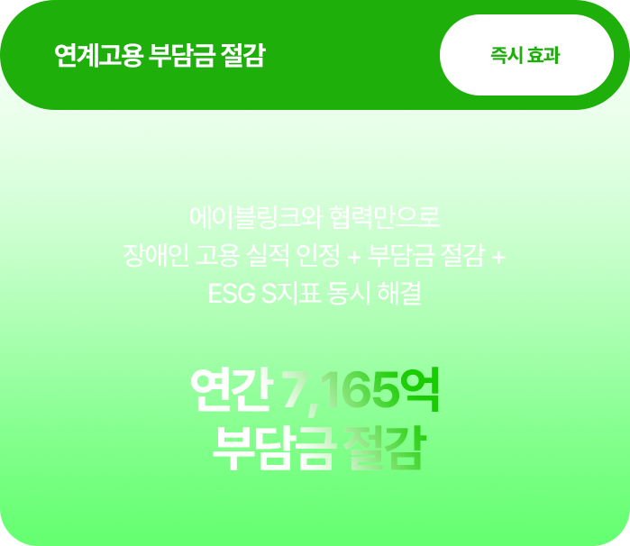 연계고용 부담금 절감